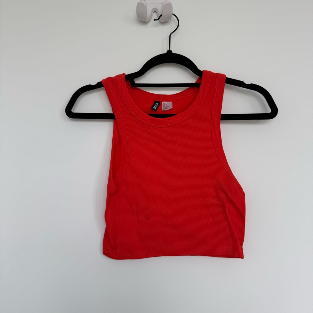 H&M Red Sleeveless Halter Top